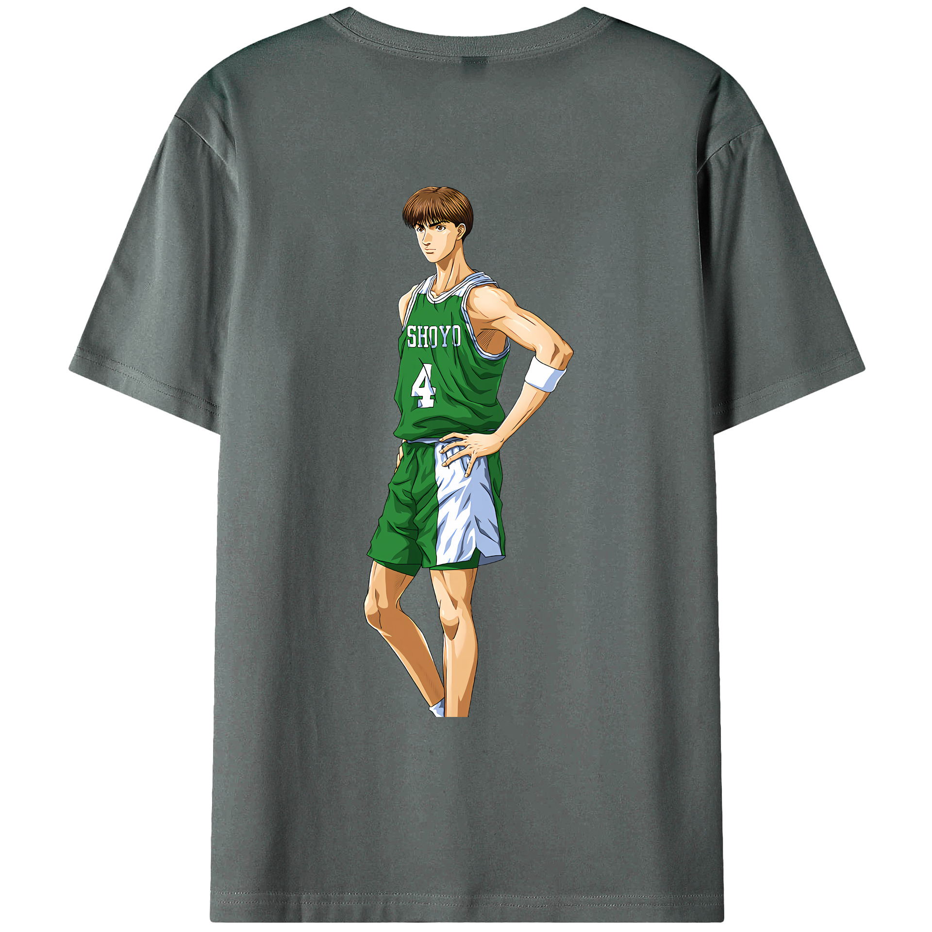 （画像用） SLAM DUNK／スラムダンク 綿100％ メンズ半袖Tシャツ（バックプリント） 通気性